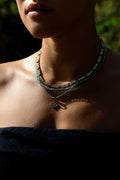 Serena Necklace X Evil Eye - Greek Blue