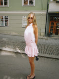 Cordelia Halterneck Miniklänning - Ljusrosa