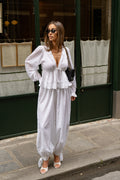 Ellen Cotton Voile Blus - Vit