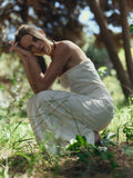 Manon Linen Maxi Skirt - White