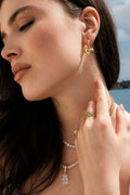 Golden Heart Earrings - Gold