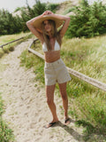 Zoe Linen Shorts - Natural
