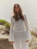 Cami Crochet Knit Maxi Dress - White