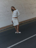 Audrey Jacquard Skirt - Creme