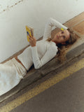 Corine Knit Ls Top - Off White