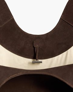Dahlia Tote Bag - Suede Chocolate