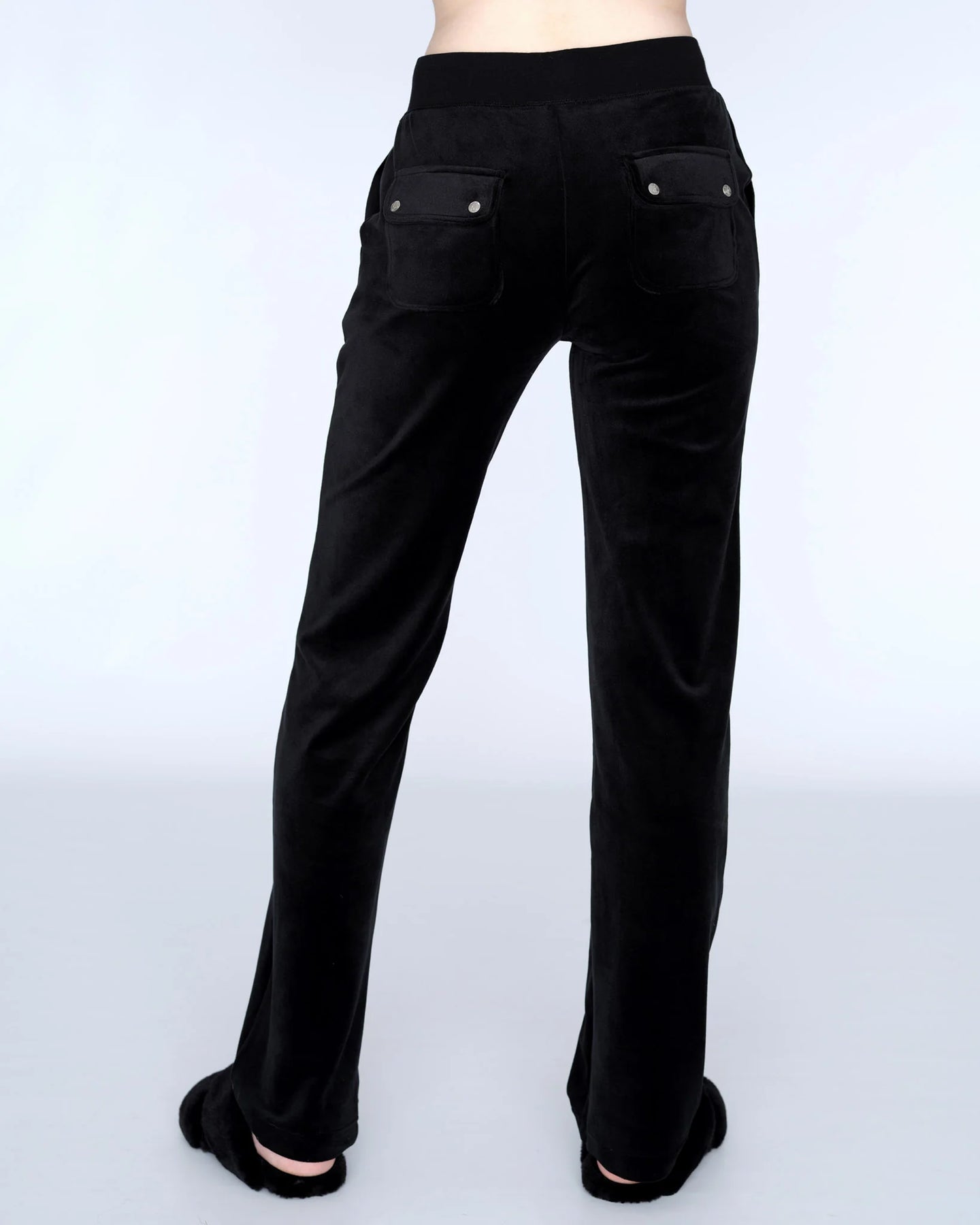 Del Ray Classic Velour Pant Pocket - Svart