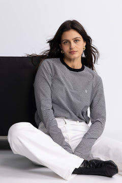 Rylan Tee - Black And White Stripe