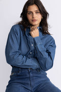 Julie Josephine Liv Denimskjorta - Washed Mid Blue