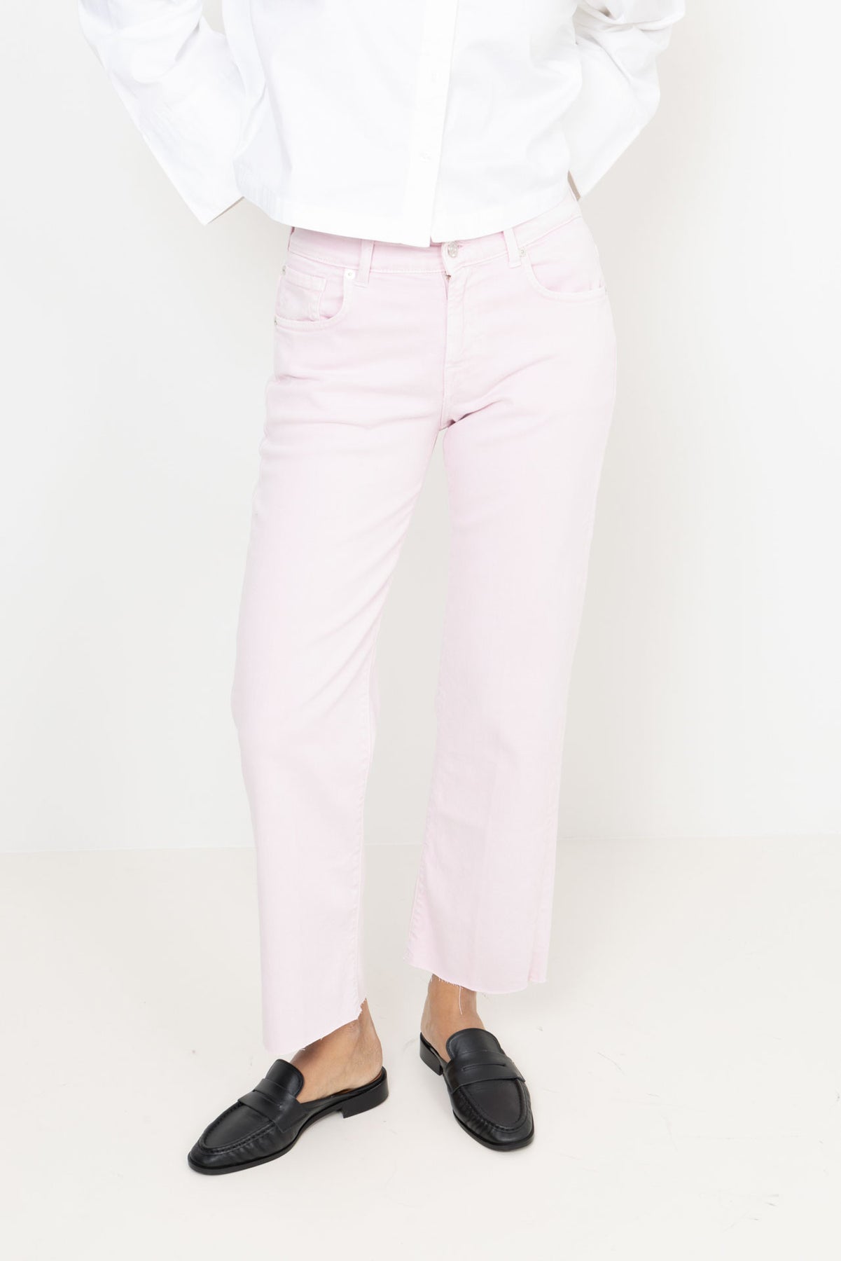 Calie Straight Ankle - Colored Left Hand Rose With Raw Cut