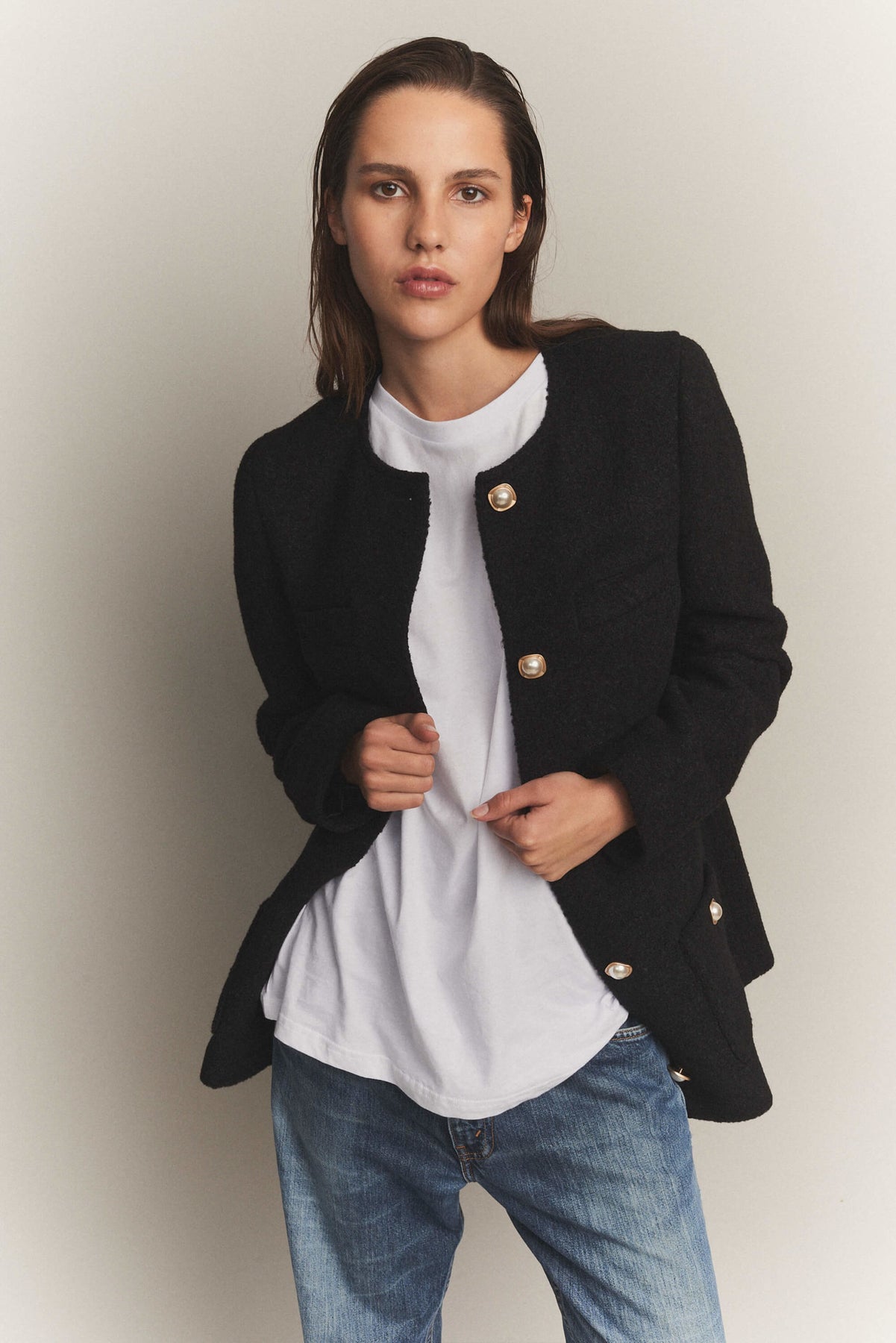 Alaska Button Jacket - Black