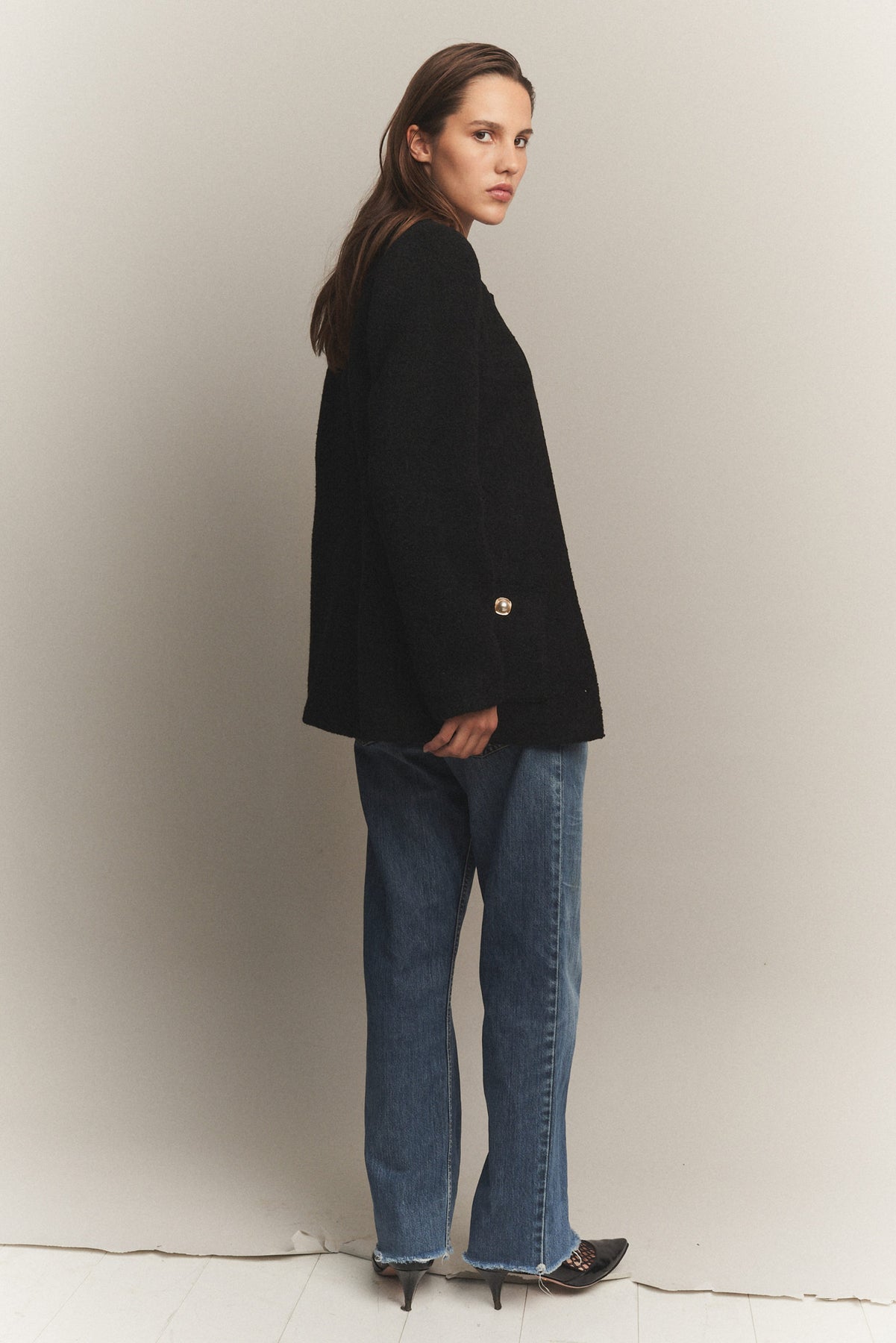 Alaska Button Jacket - Black