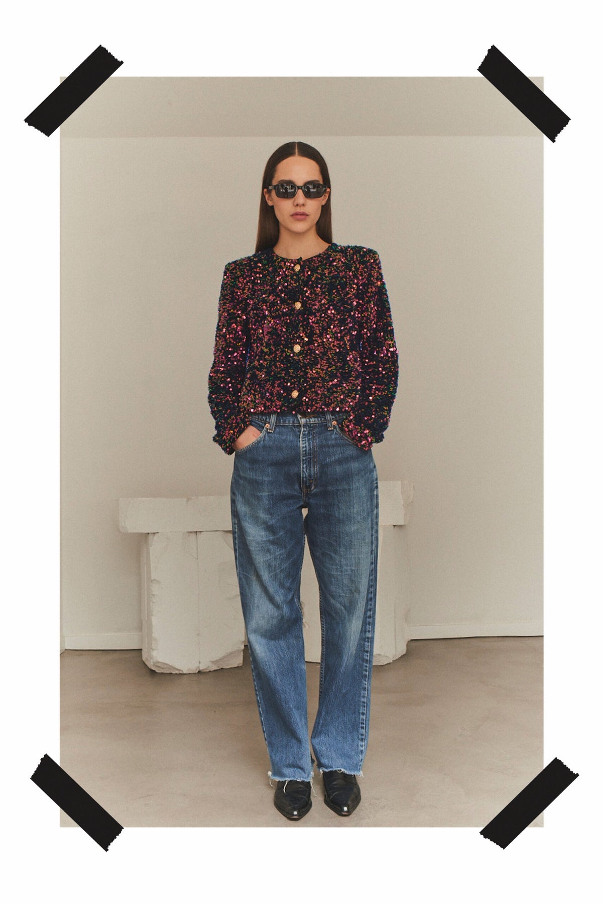 Paulette Jacket - Multicolour Sequins Velour