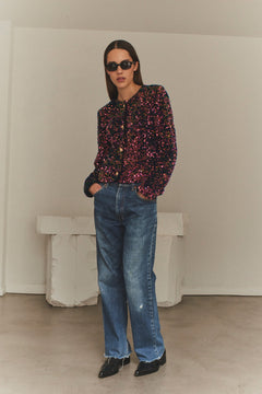 Paulette Jacket - Multicolour Sequins Velour