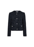 Amalia Jacket - Navy Bouclé Herringbone