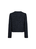 Amalia Jacket - Navy Bouclé Herringbone