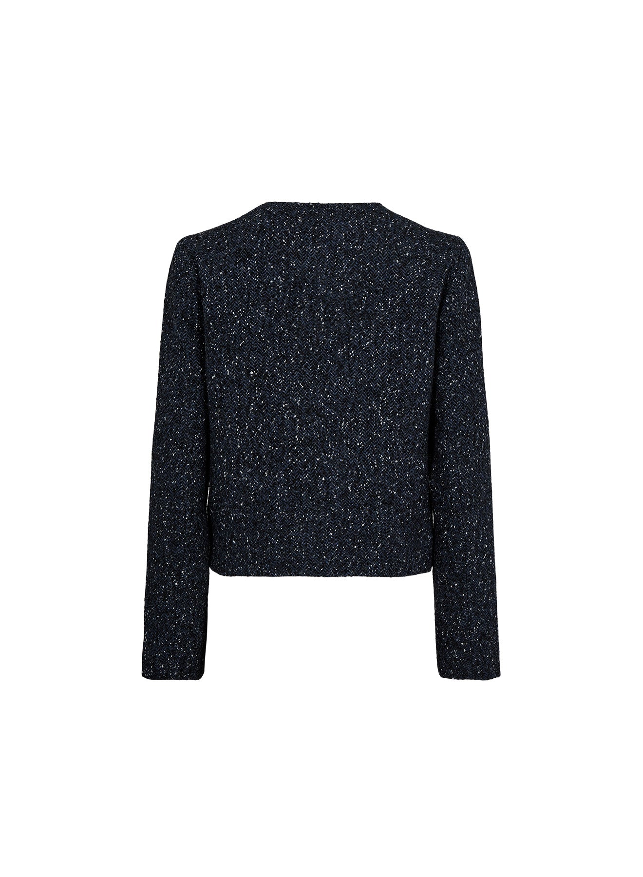 Amalia Jacket - Navy Bouclé Herringbone