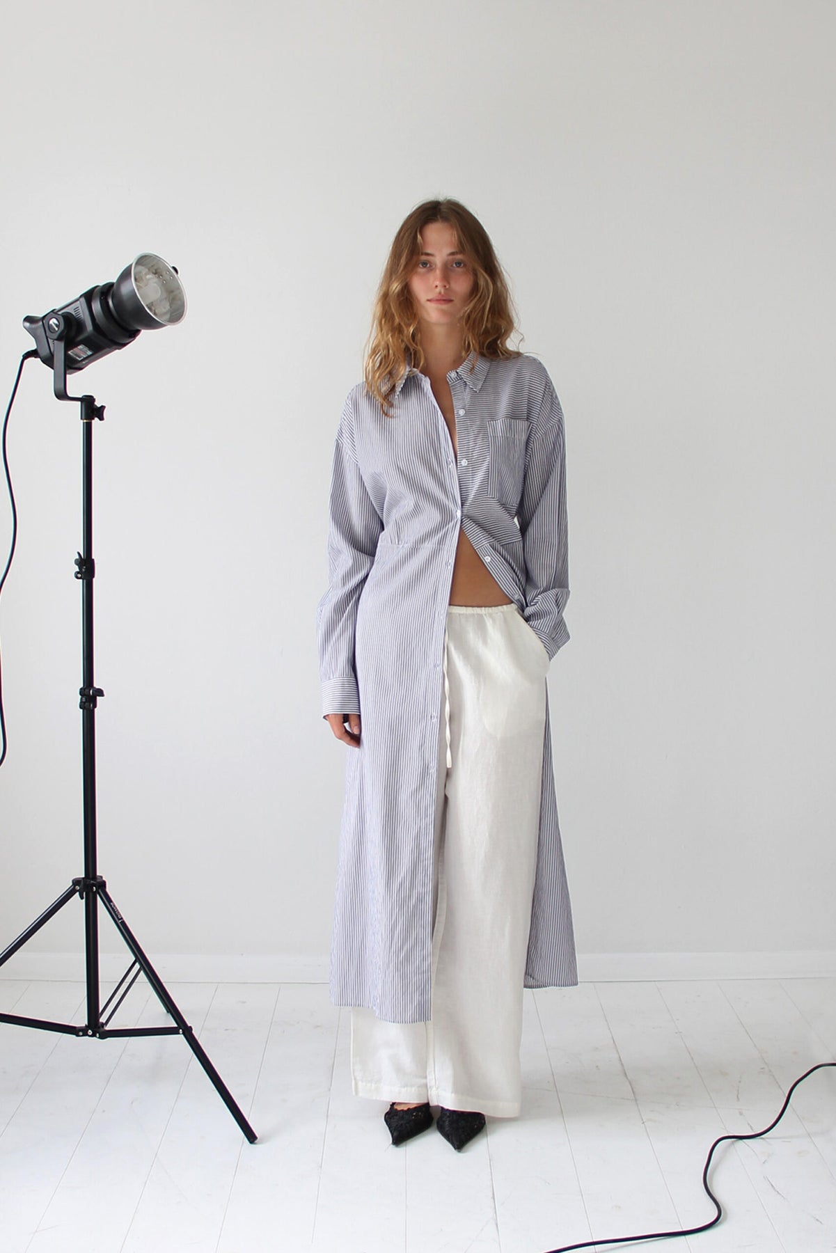 Harriet Maxi Dress - Blue/White Stripe