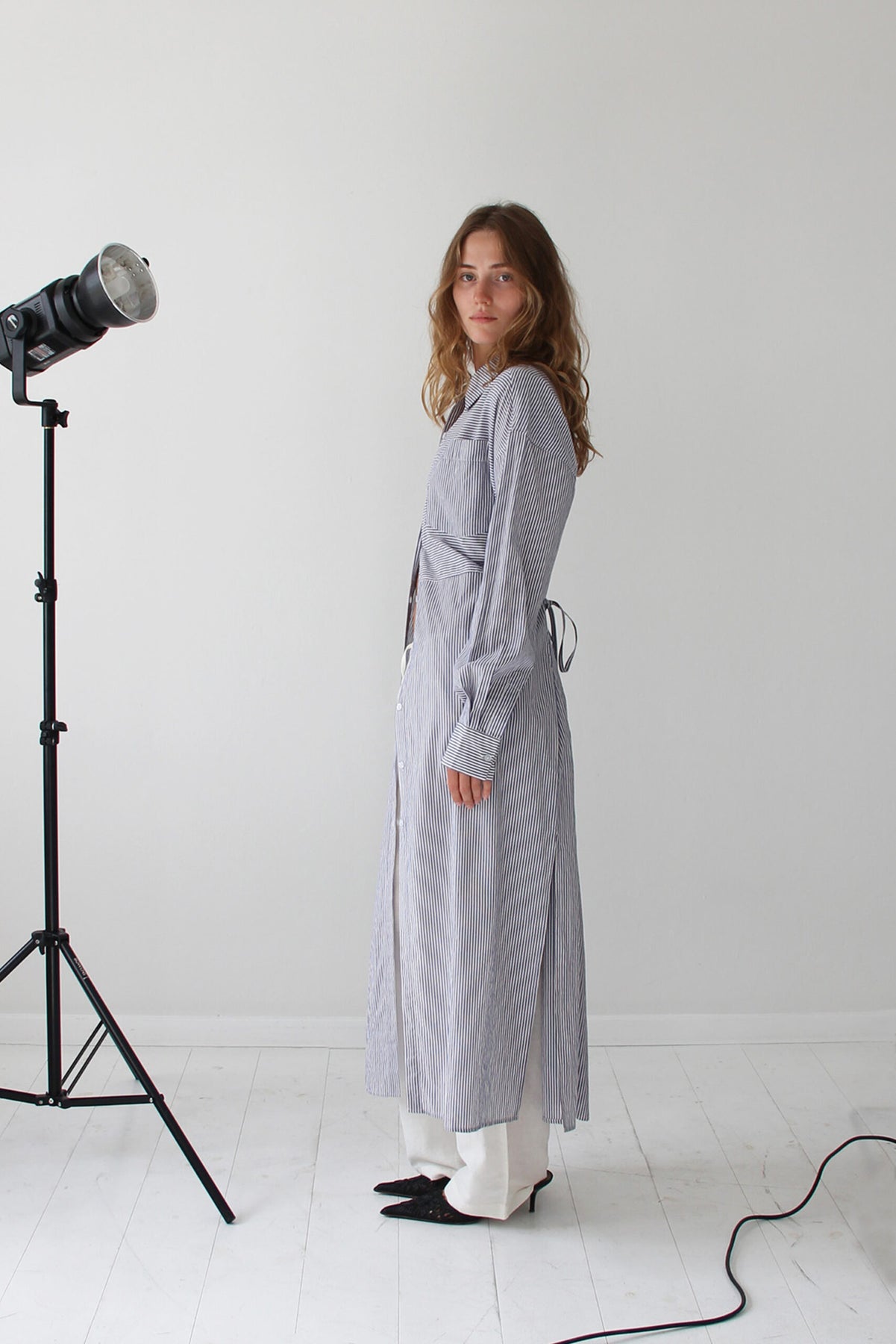 Harriet Maxi Dress - Blue/White Stripe