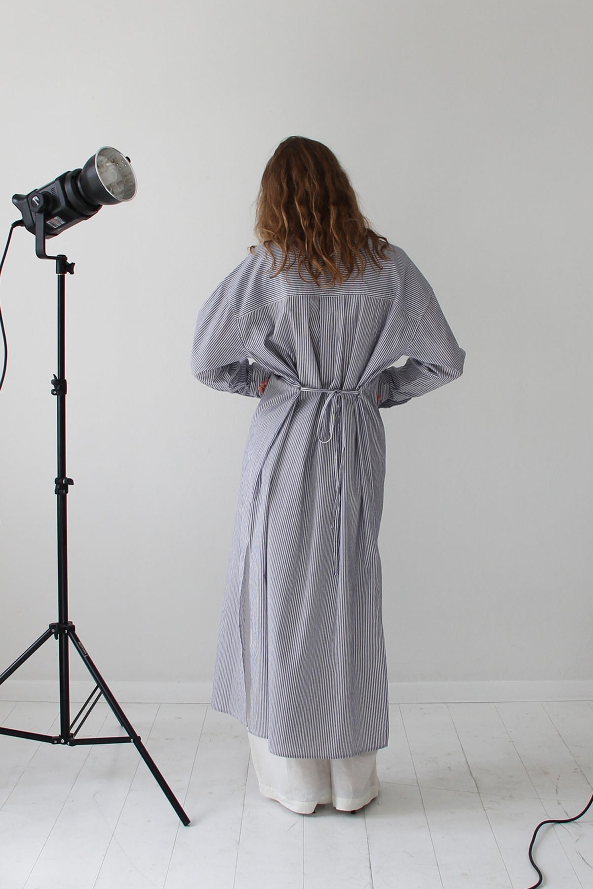 Harriet Maxi Dress - Blue/White Stripe