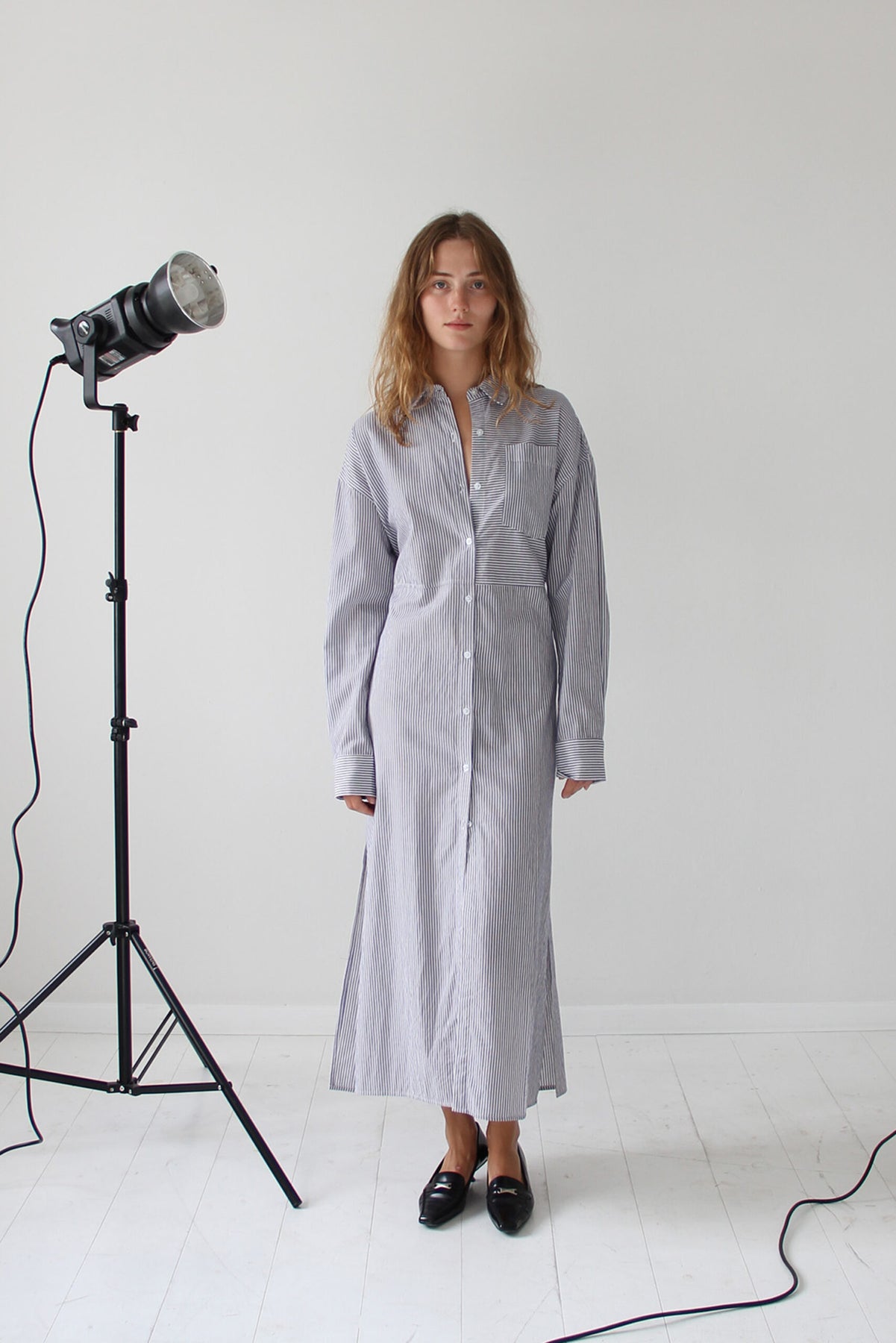 Harriet Maxi Dress - Blue/White Stripe