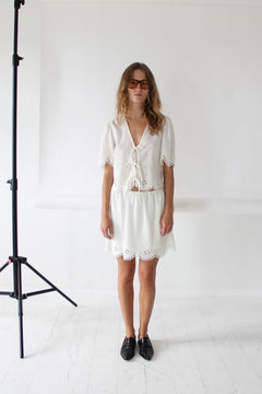 Layla Tie Shirt - Cream