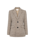 Brook Check Blazer - Taupe Herringbone