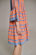 Ella Midi - Orange/Blue