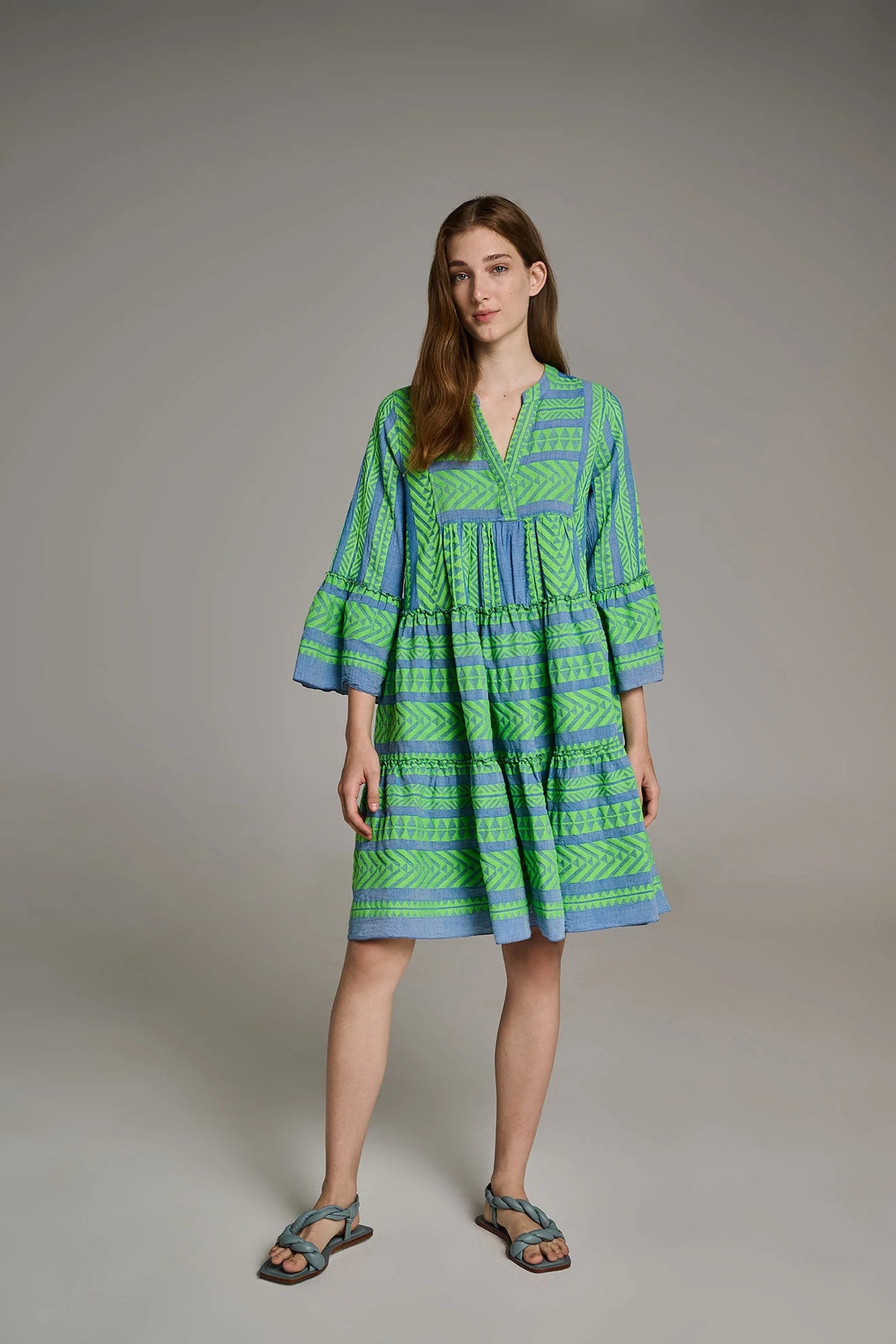 Ella Midi - Green/Blue