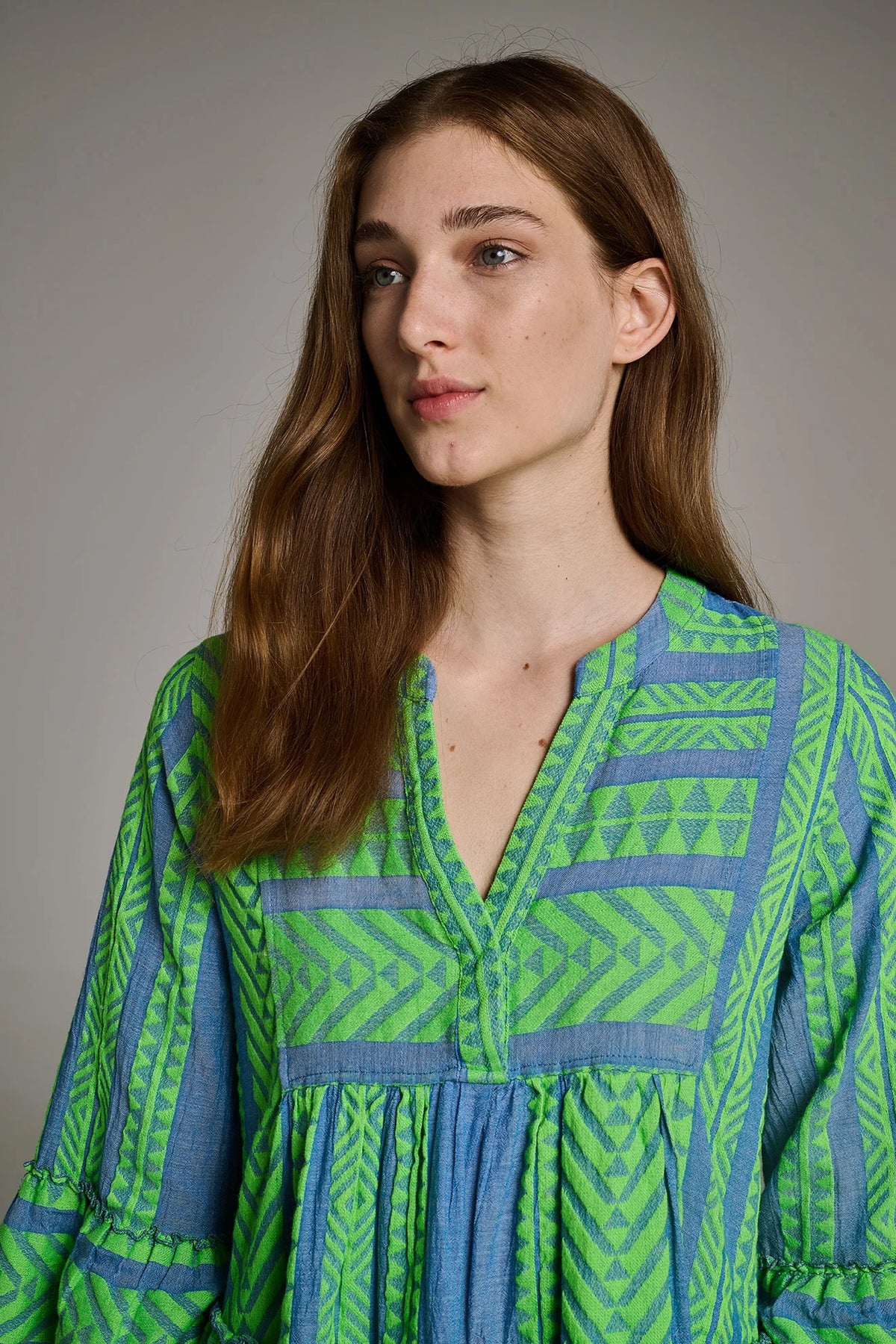 Ella Midi - Green/Blue