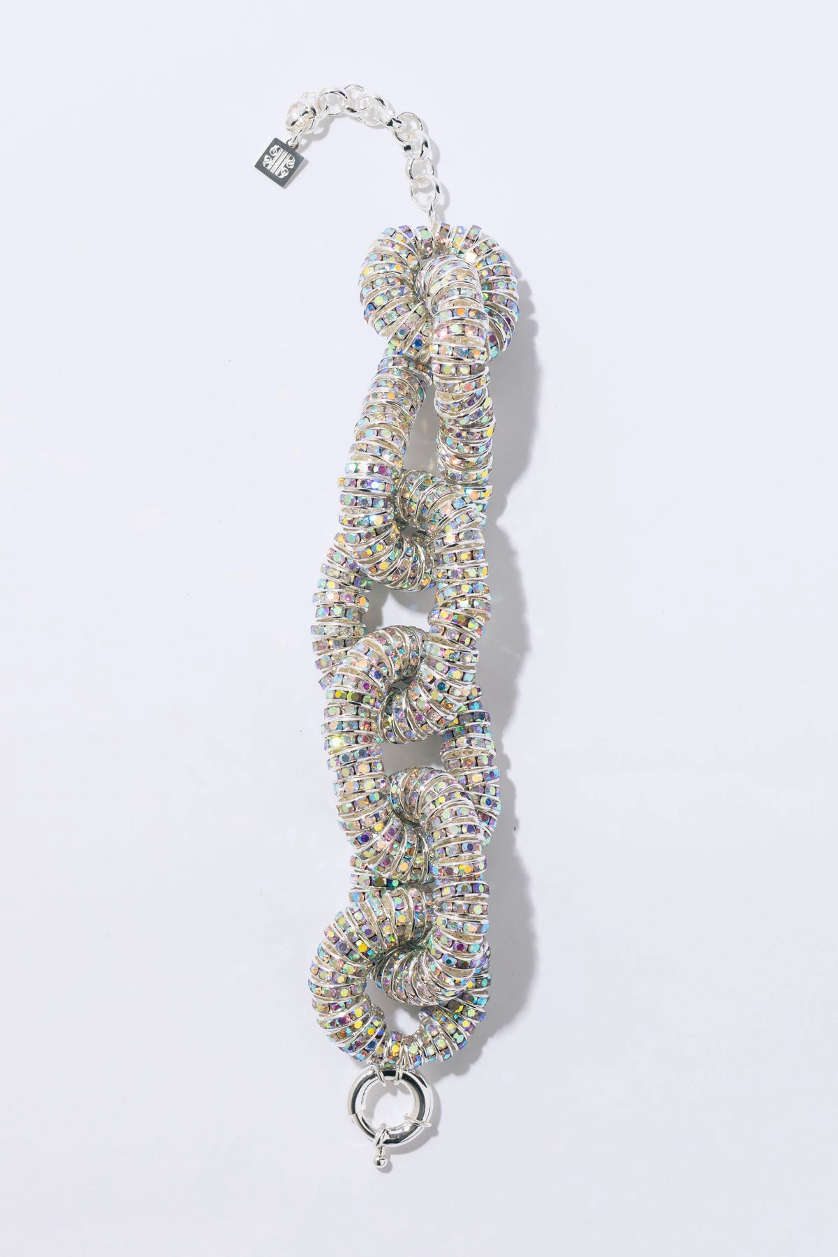 Diamond Tire Bracelet - Silver