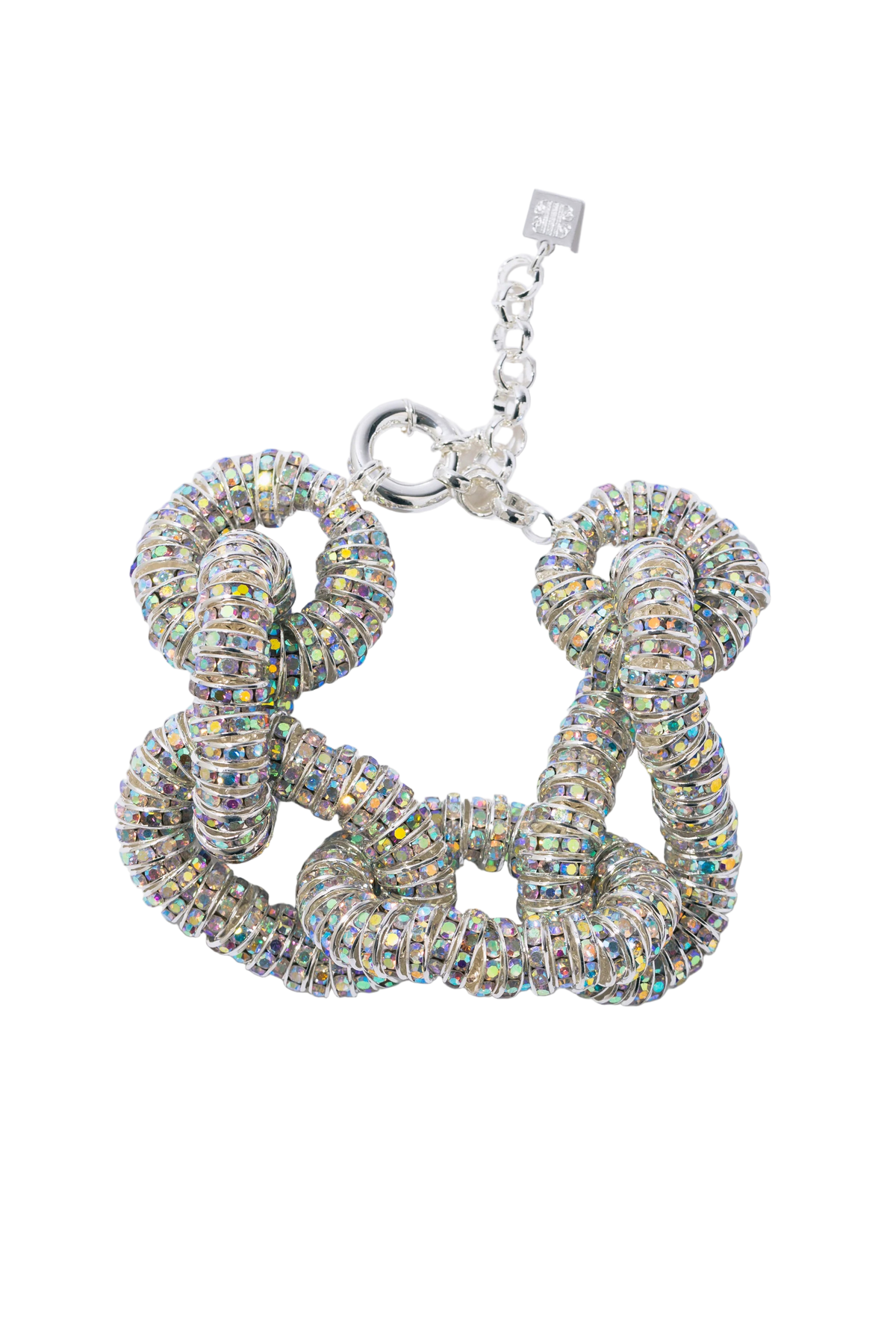 Diamond Tire Bracelet - Silver