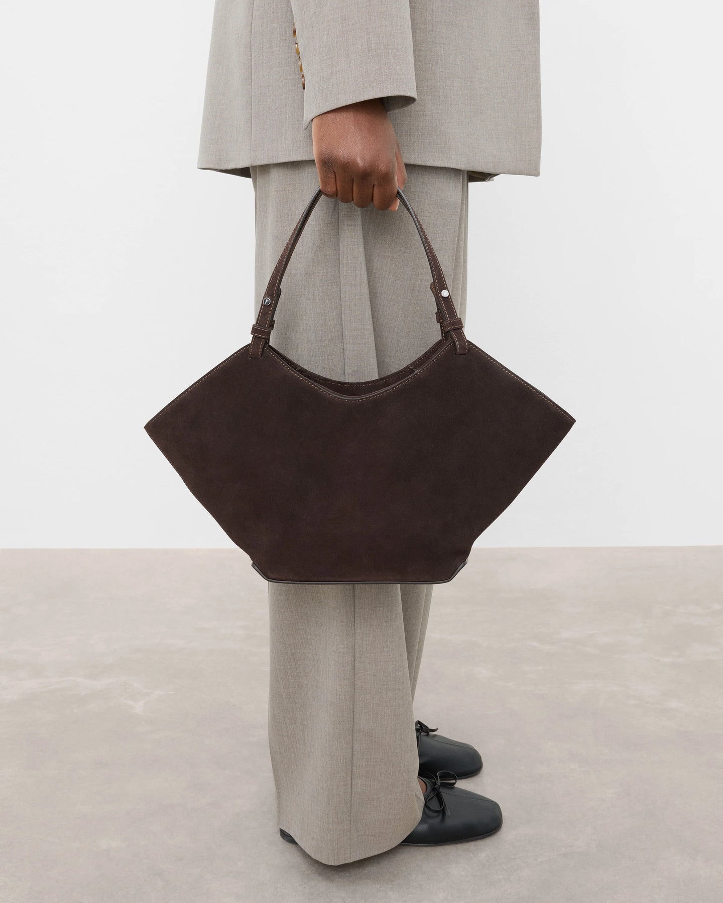 Dilba Mini Tote Bag - Suede Chocolate