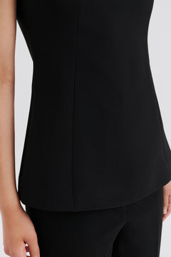 Diora Half Off Shoulder Top - Black