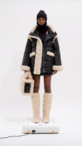 Stand Studio Dorothy Puffer Coat - Svart/Naturvit
