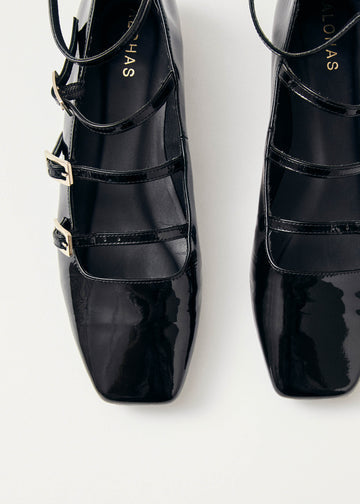 Luke Onix Leather Ballet Flats - Svart