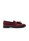 Marietta Onix Leather Loafers - Vinröd