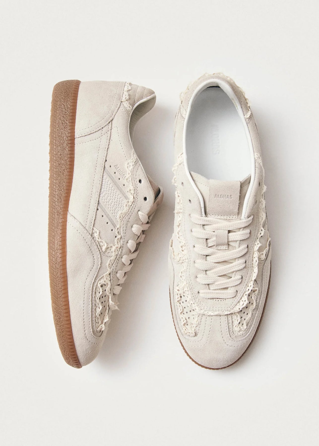 Leather Sneakers - Crochet Cream