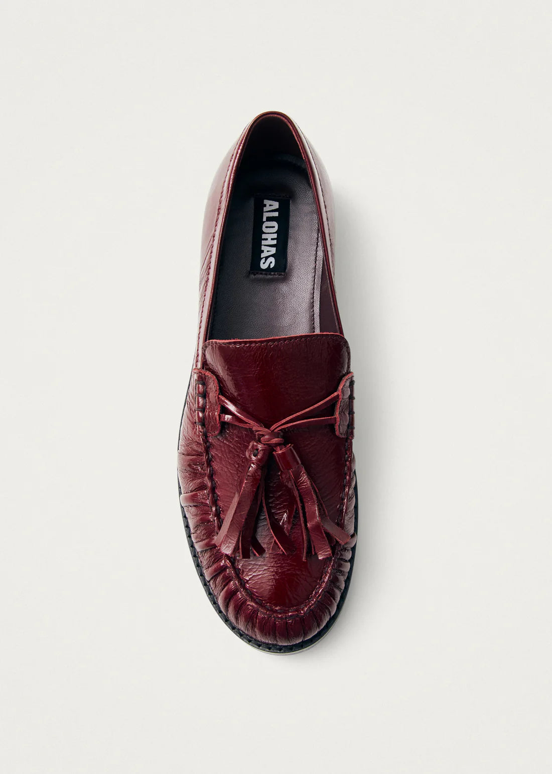 Marietta Onix Leather Loafers - Vinröd