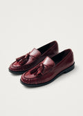 Marietta Onix Leather Loafers - Vinröd