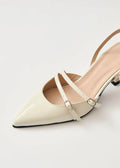 Joelle Onix Leather Pumps - Cream