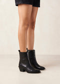 Austin Leather Ankle Boots - Black