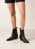Austin Leather Ankle Boots - Black