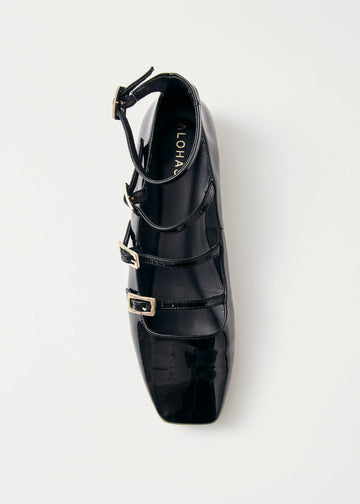 Luke Onix Leather Ballet Flats - Svart
