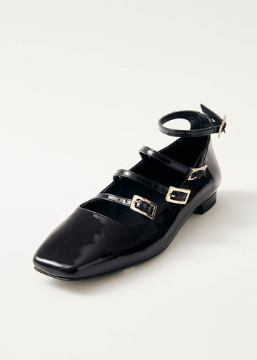Luke Onix Leather Ballet Flats - Svart