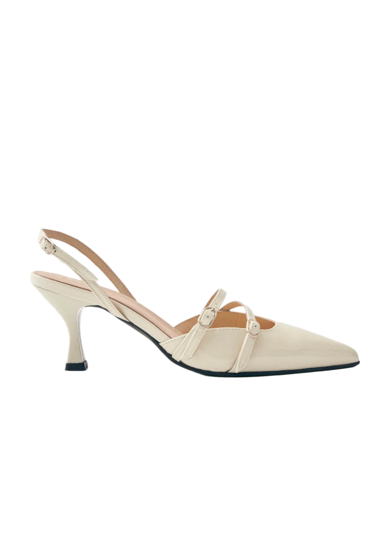 Joelle Onix Leather Pumps - Cream