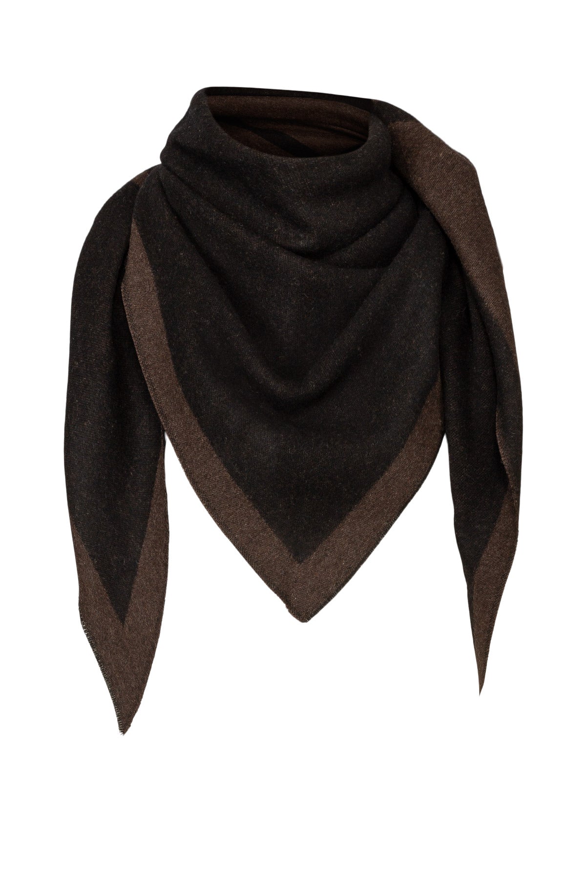 Triangle Scarf - Tobacco/Black