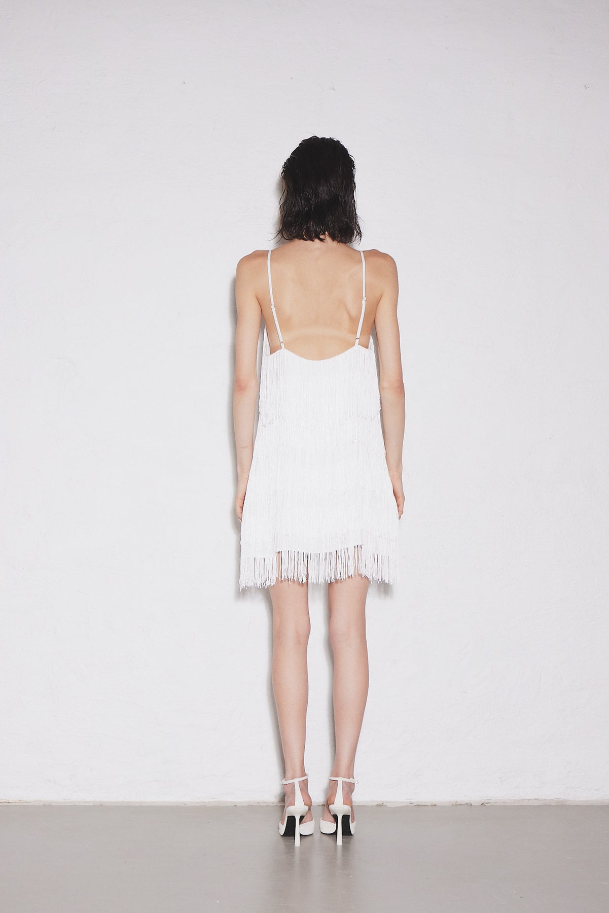 Fringe Dress - White