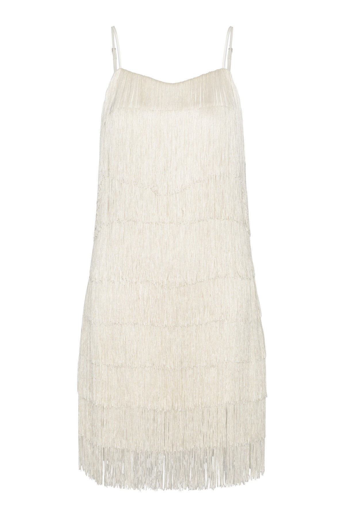 Fringe Dress - White
