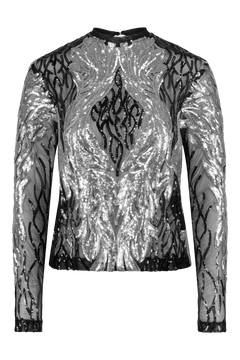 Backstage Top -  Black/Silver